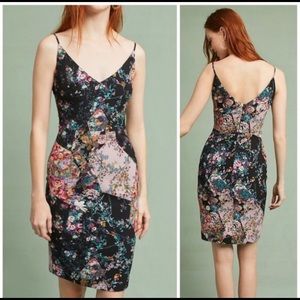 NWT Anthropology Black Halo Canna Floral Dress